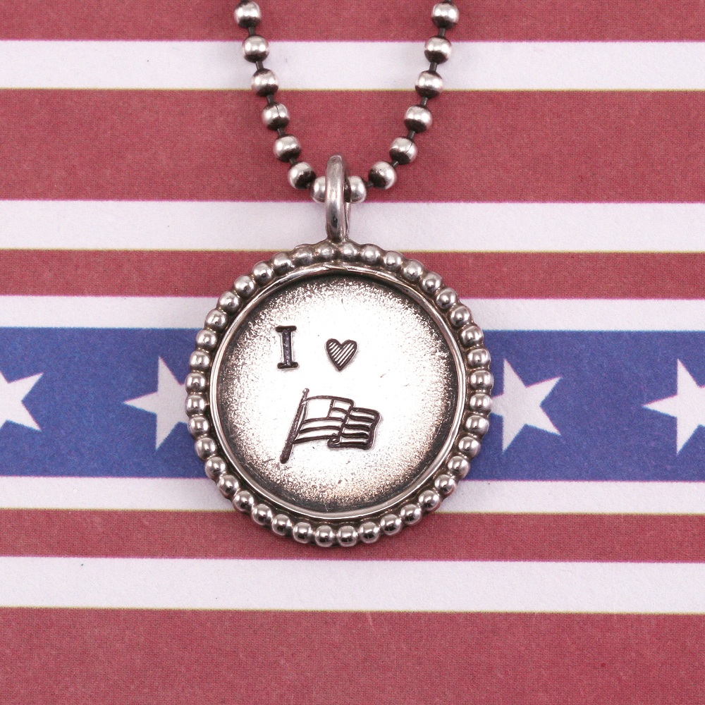 Metal Stamping Tools ImpressArt Waving American Flag Metal Design Stamp